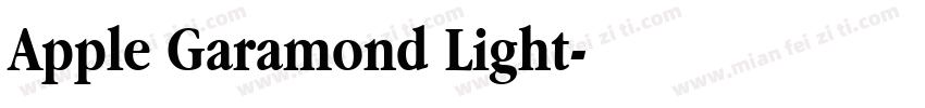 Apple Garamond Light字体转换